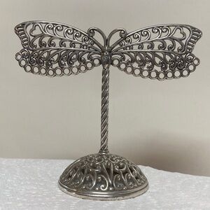 Brighton Dragonfly Jewelry Tree Earring Holder Organizer Silver